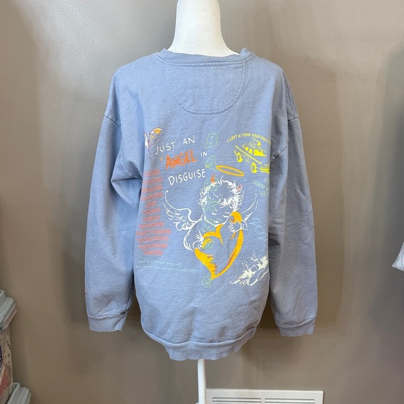 Boys Lie Sky Blue Graphic Sweatshirt - Picture 3 of 6